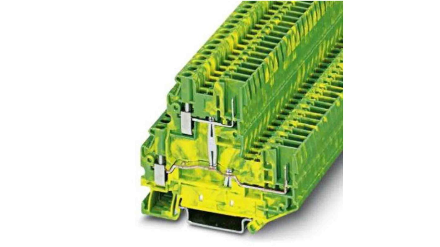 Phoenix Contact 3060380 UTTB Series Green/Yellow, Screw Termination