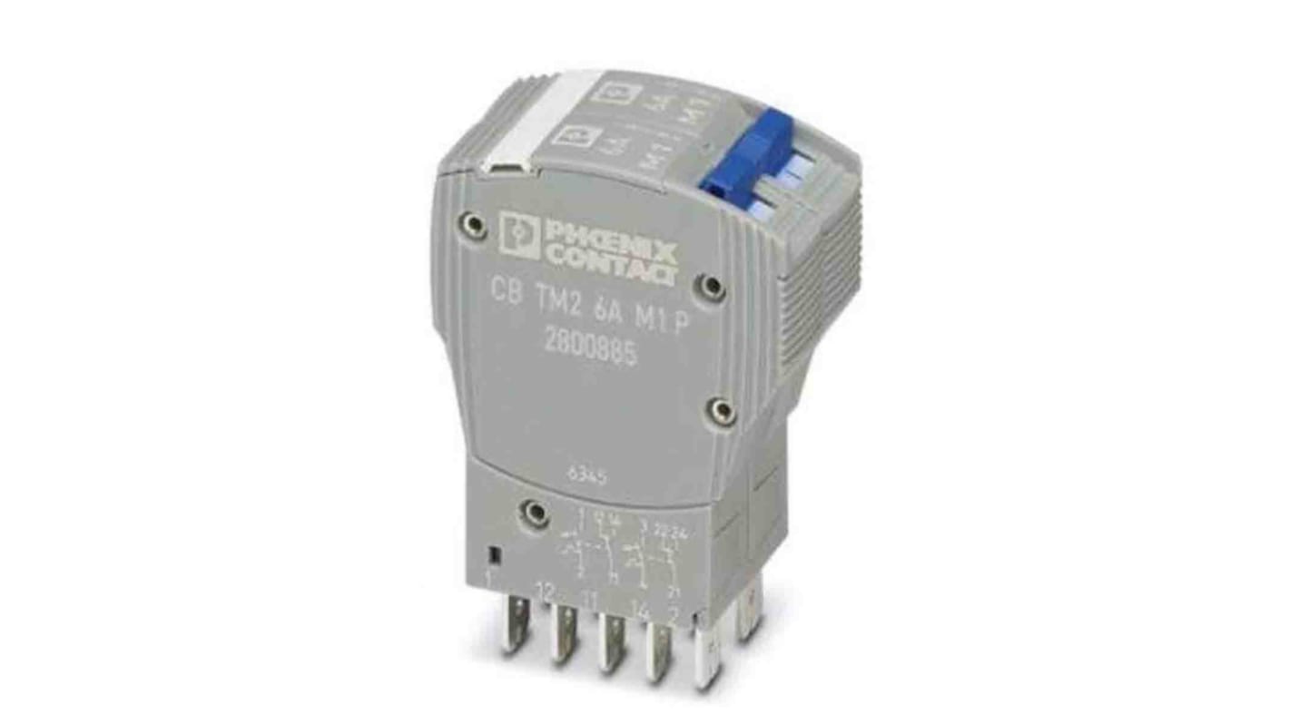 Phoenix Contact Trabtech Thermal Circuit Breaker - CB TM2 2 Pole 80V dc Voltage Rating, 6A Current Rating