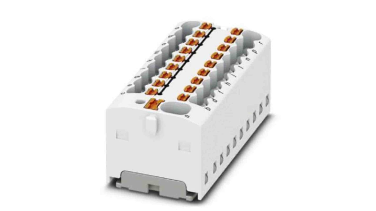 Phoenix Contact Distribution Block, 19 Way, 2.5mm², 17.5A, 450 V, White