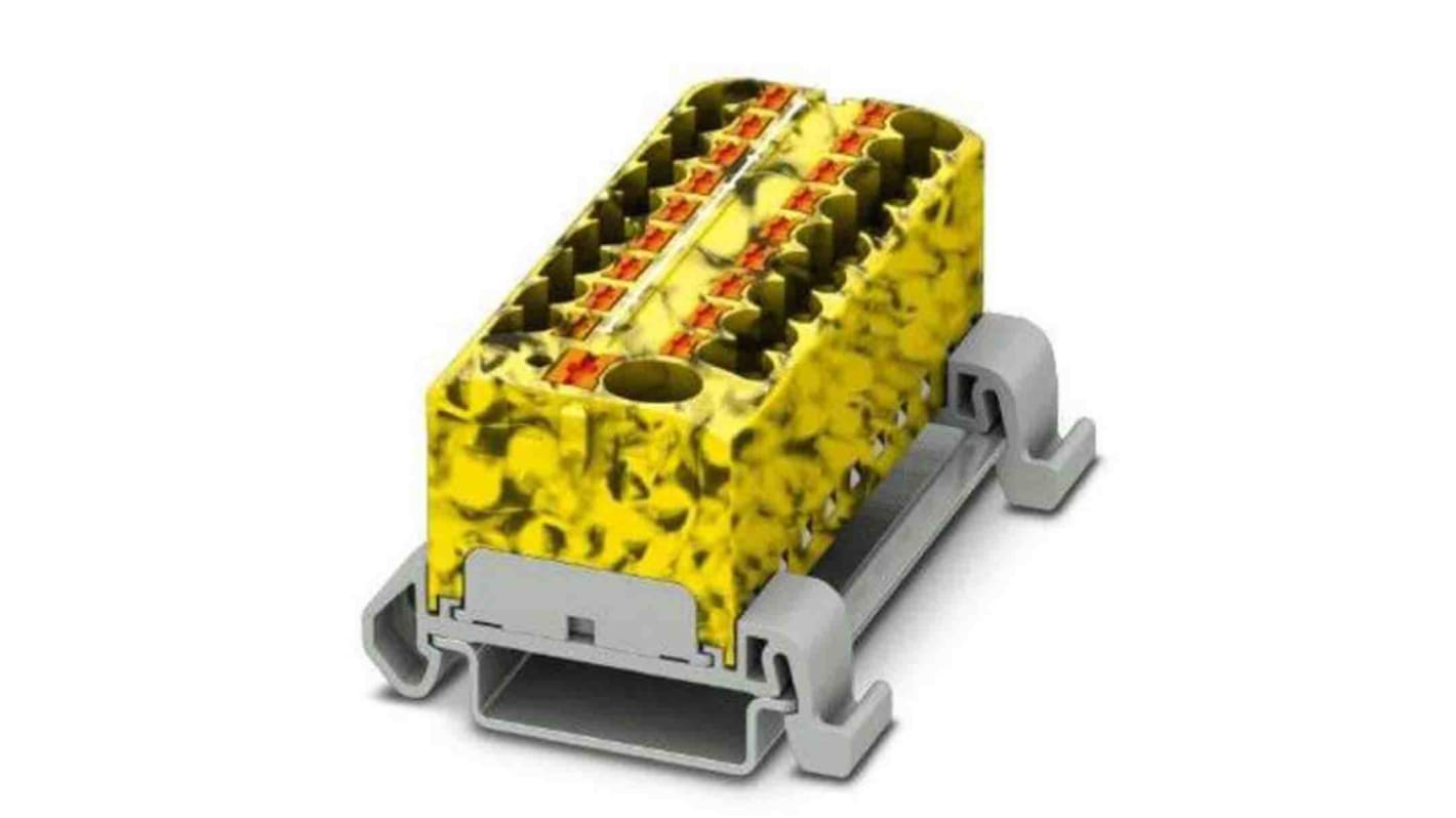 Phoenix Contact Einsteck Verteilerblock 19-polig , 24 bis 10 AWG, 32A / 800 V, 0.2 → 6mm², Polyamid, IP20