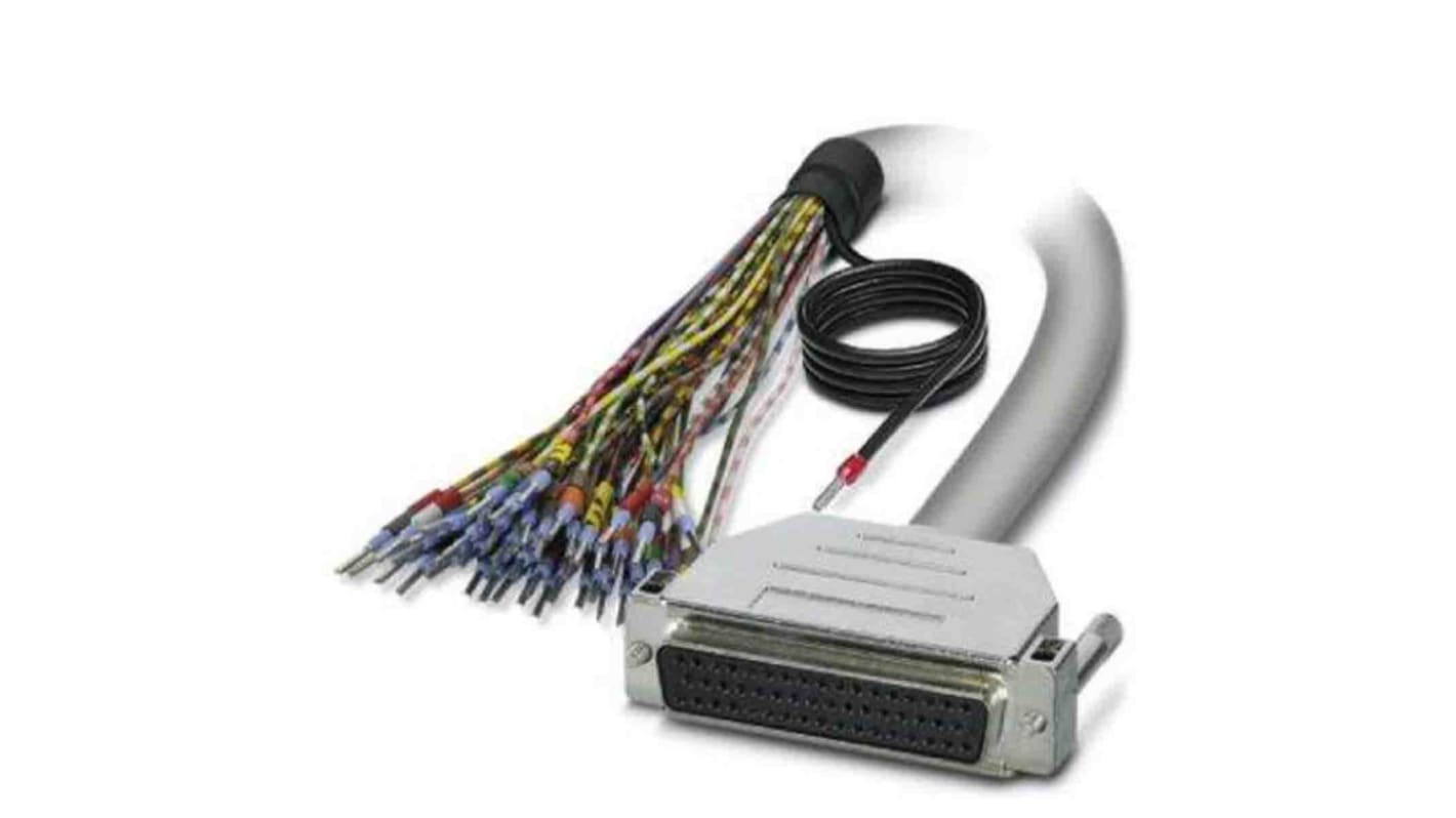 Phoenix Contact D50SUB Serielles Kabel / 50-polig, D-Sub Buchse / offenes Ende, 1m, Grau