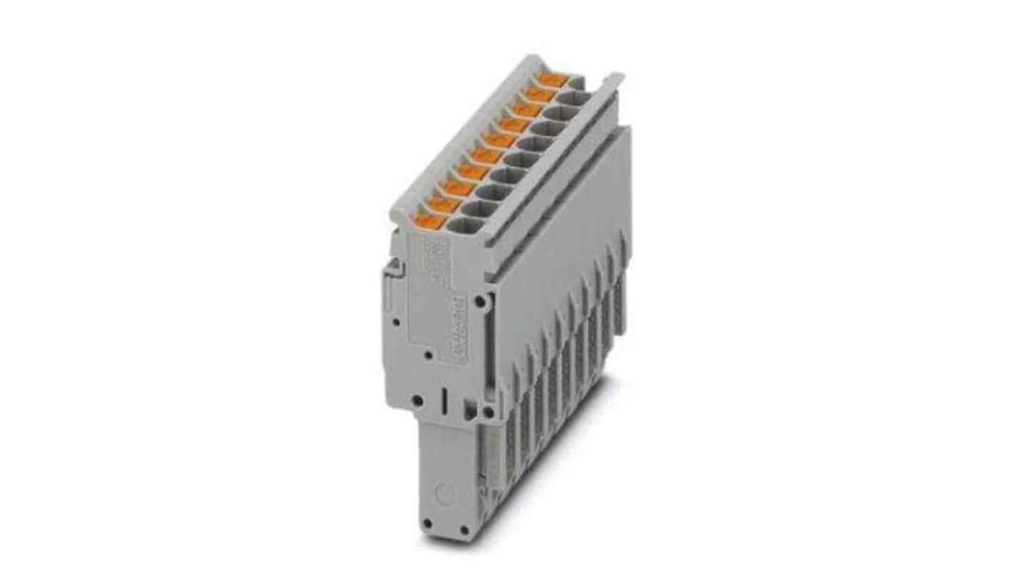 Phoenix Contact, Combi Pluggable Solutions, Pluggable Terminal Block, Plug, DIN Rail, Push In Termination, 3211289