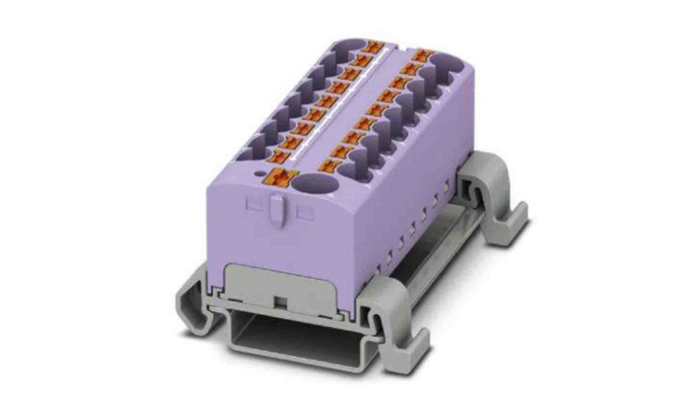 Phoenix Contact Einsteck Verteilerblock 19-polig , 24 bis 10 AWG, 32A / 800 V, 0.2 → 6mm², Polyamid, IP20