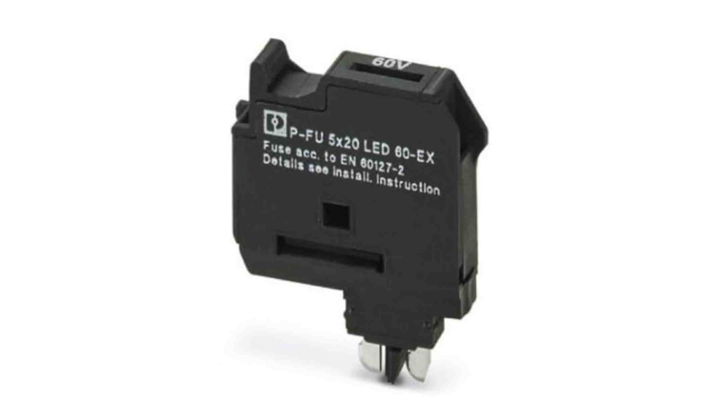 Phoenix Contact P-FU Series Fuse Plug for Use with DIN Rail Terminal Blocks, IECEx