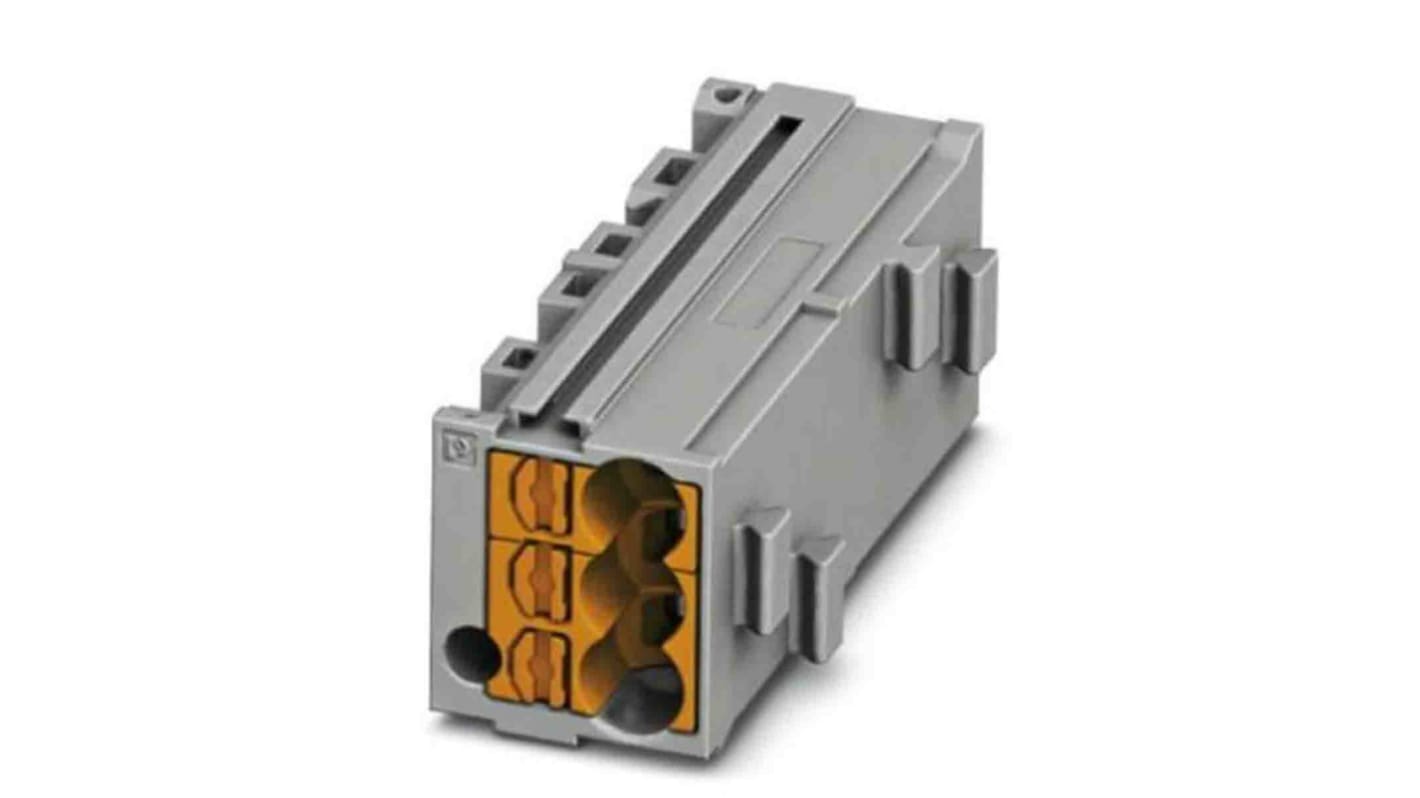 Phoenix Contact PTMC Series PTMC 1,5-3 /OG Pluggable Terminal Block, 17.5A, 14 → 26 AWG Wire, Push In Termination