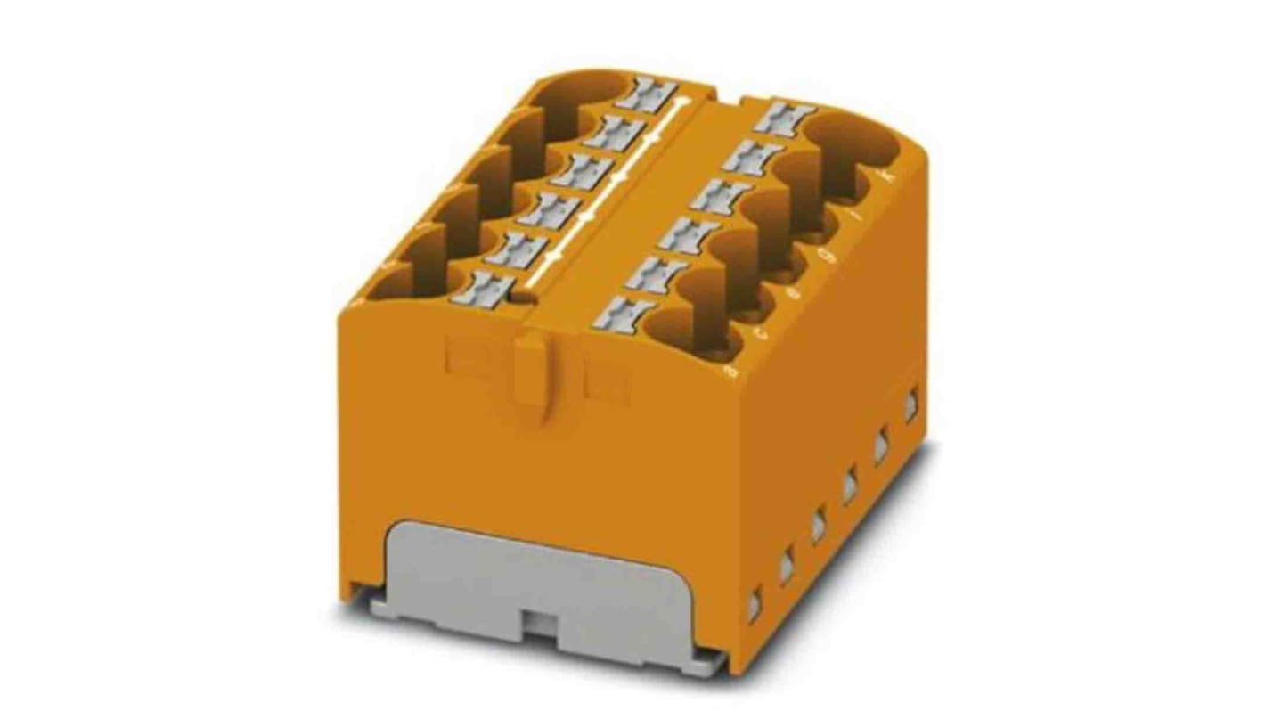 Phoenix Contact Einsteck Verteilerblock 12-polig , 24 bis 10 AWG, 32A / 450 V, 0.2 → 6mm², Polyamid, IP20