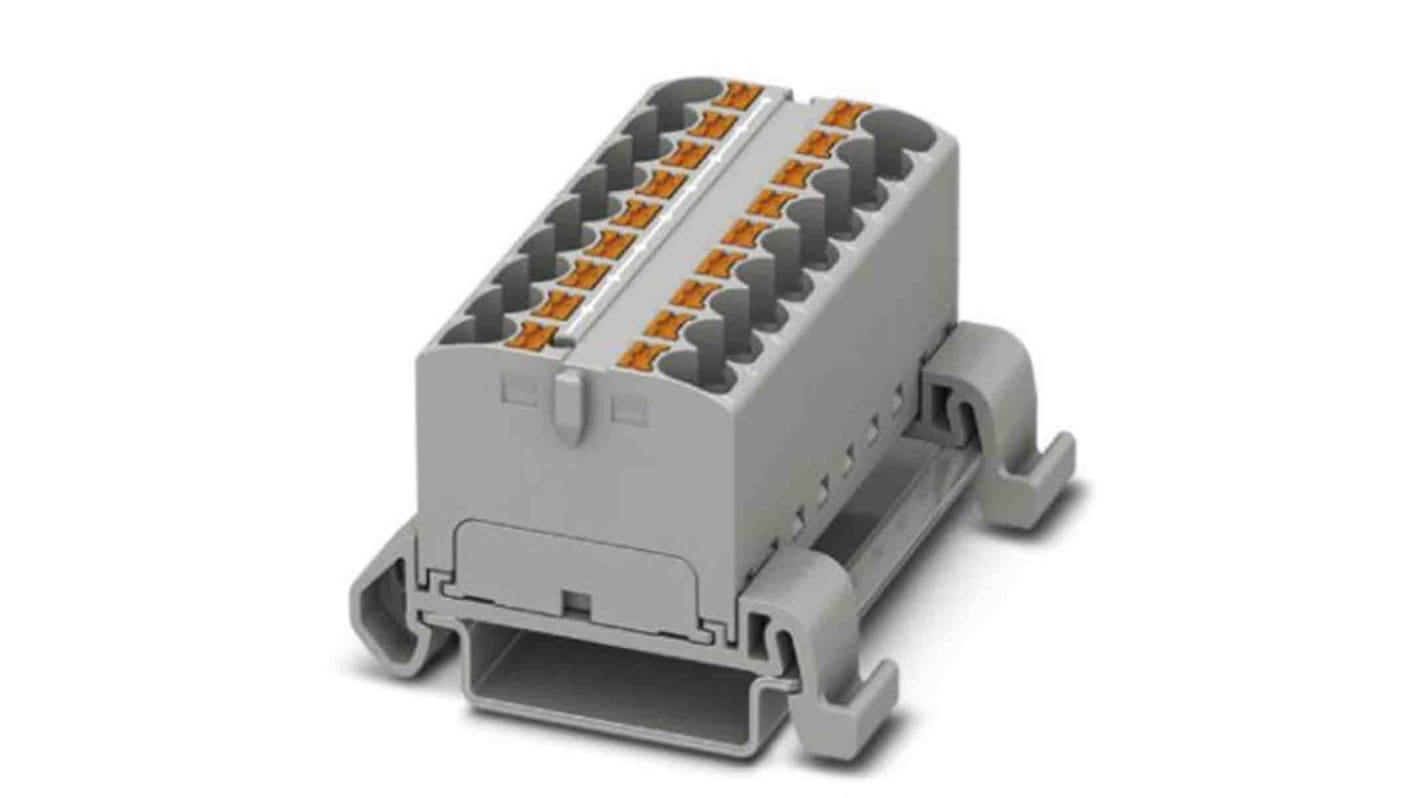 Bloque de distribución, 18 vías, 32A, 800 V