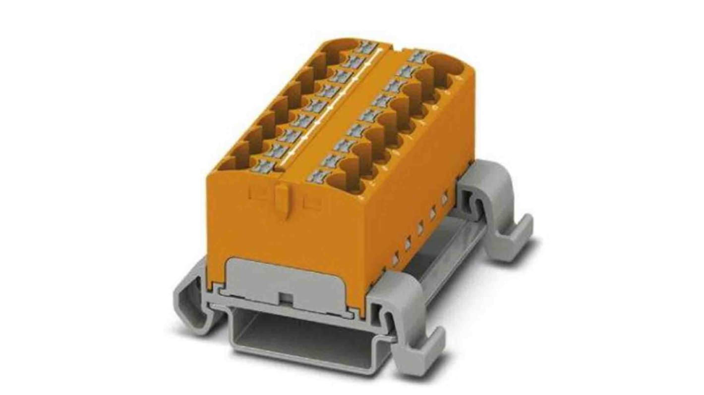 Phoenix Contact Einsteck Verteilerblock 18-polig , 24 bis 10 AWG, 32A / 800 V, 0.2 → 6mm², Polyamid, IP20