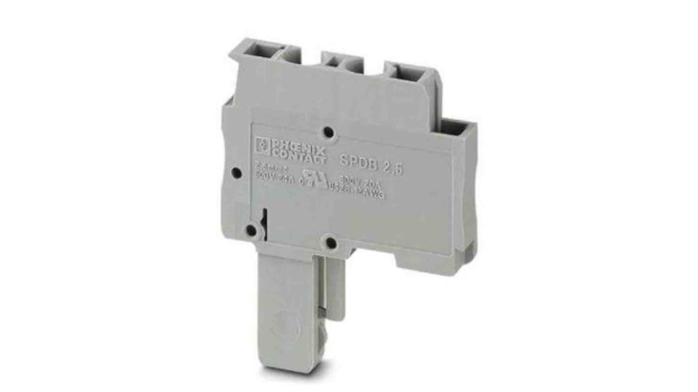 Phoenix Contact, 5.2mm Pitch, Combi Pluggable Solutions, 1 Way, Pluggable Terminal Block, Plug, DIN Rail, Spring Cage