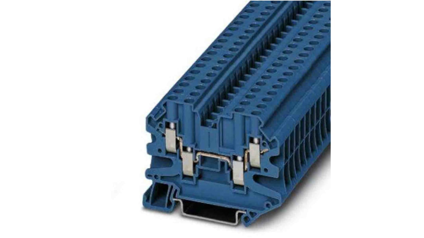 Phoenix Contact 3048836 UT 4 Series Blue, 0.14 → 6mm², Screw Termination, ATEX, IECEx