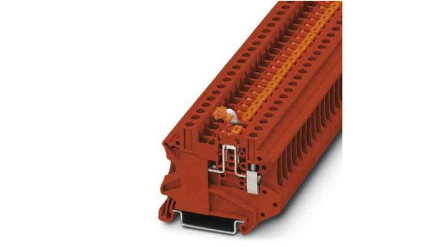 Phoenix Contact UT Series Red Knife Disconnect Terminal Block, Screw Termination