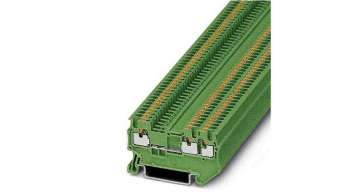 Phoenix Contact 3208160 PT 1,5 Series Green, 0.14 → 1.5mm², Push In Termination, ATEX, IECEx