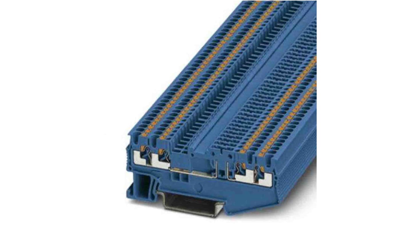 Phoenix Contact PT Series Blue Disconnect Terminal Block, Push In Termination