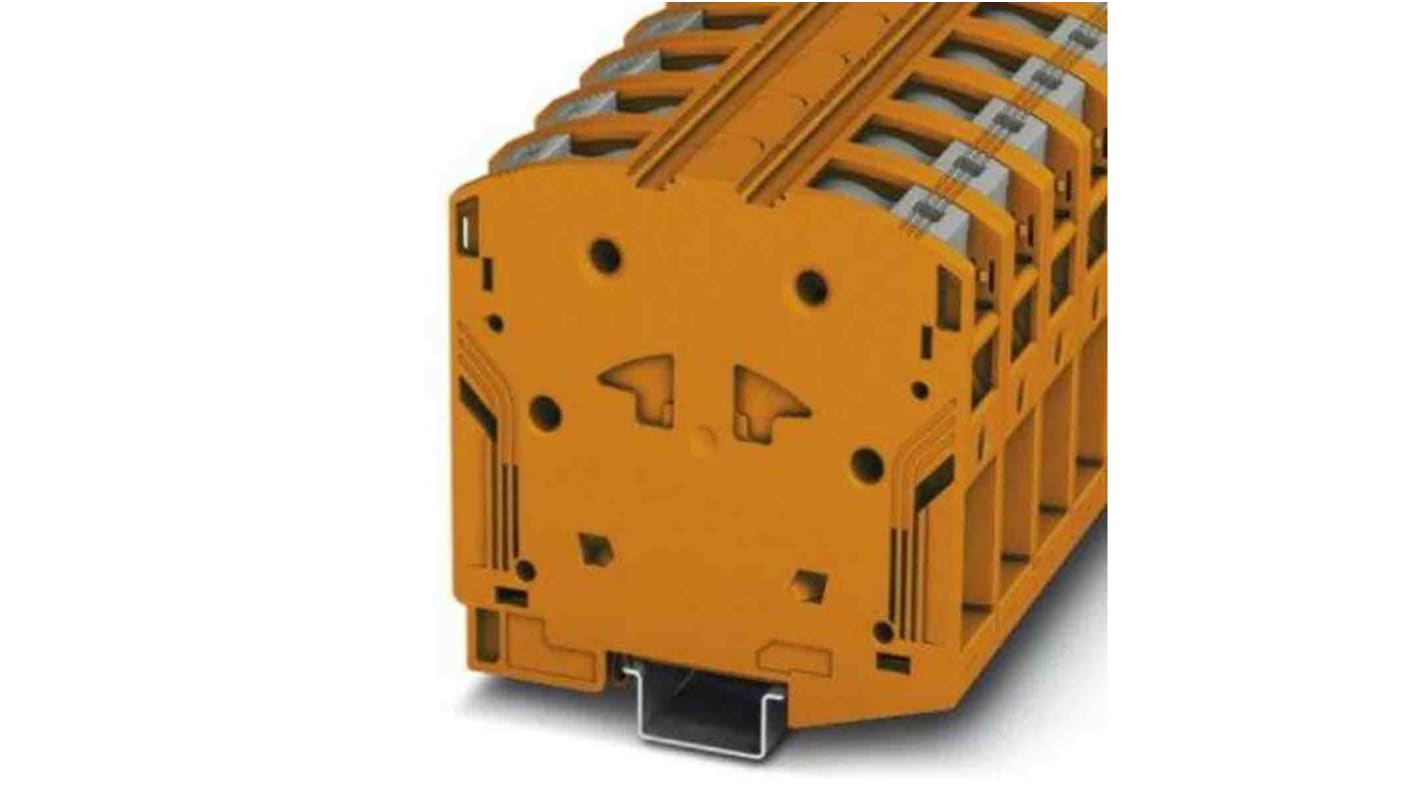 Phoenix Contact PTPOWER 50 DIN-Schienen Anschlussklemmenblock Orange, 10 → 70mm², 1000, 1500 V ac, V dc / 150A