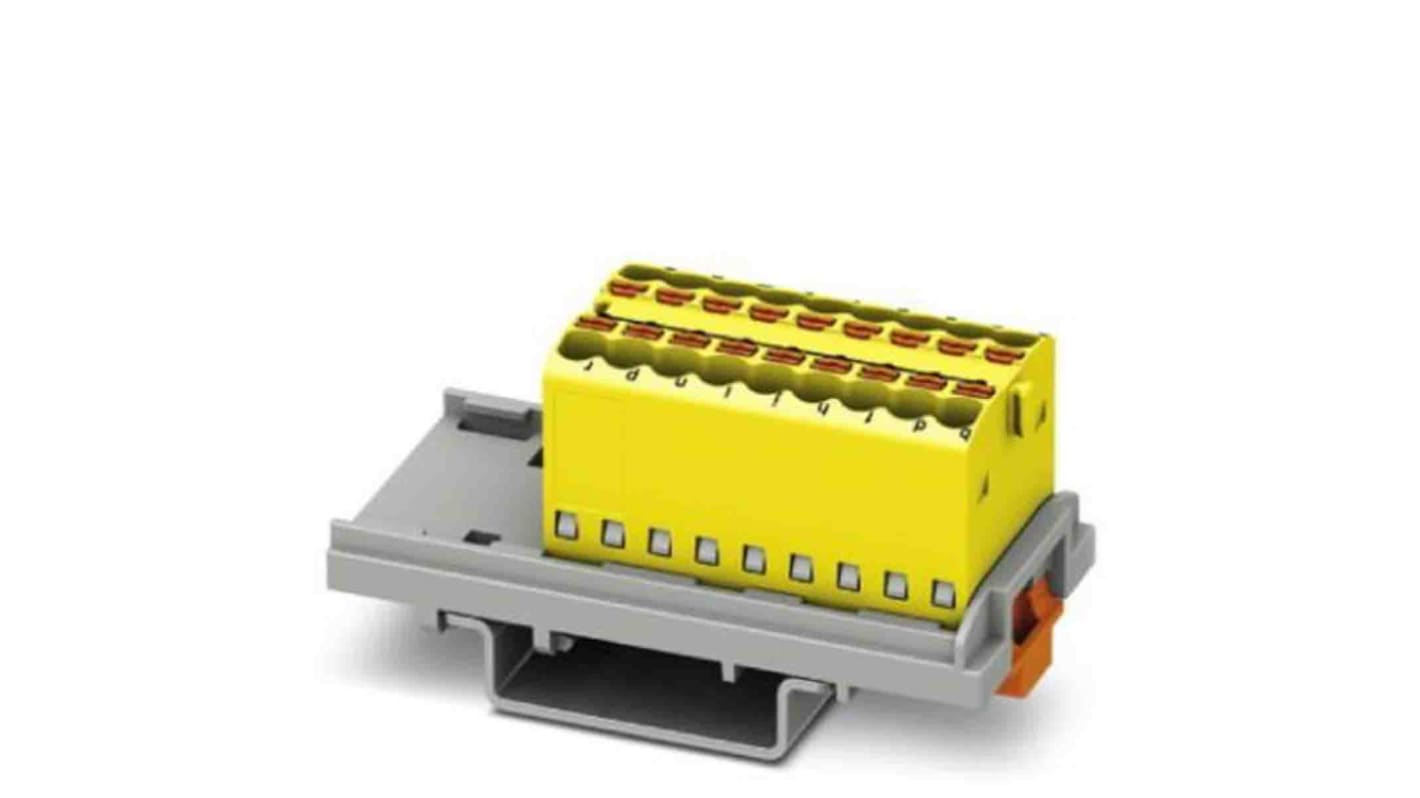 Bloque de distribución, 18 vías, 17.5A, 500 V