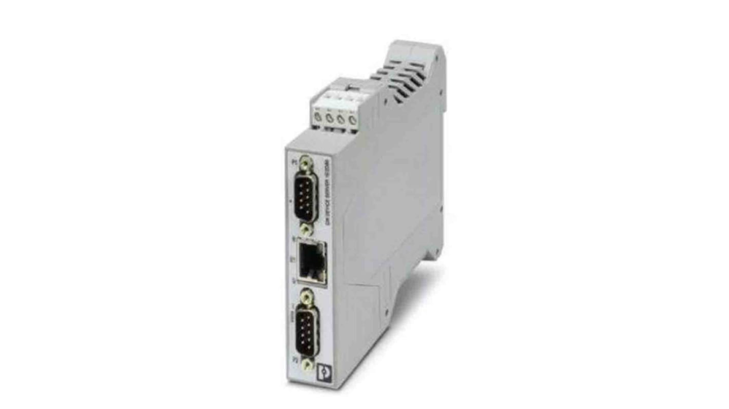 Phoenix Contact Serial Device Server, 1 Ethernet Port, 2 Serial Port, RS232, RS422, RS485 Interface