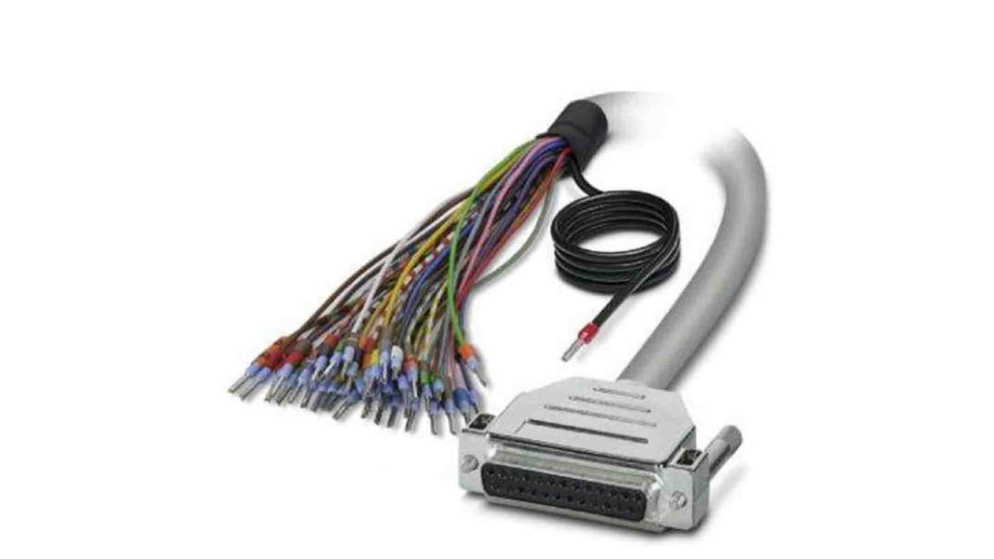 Phoenix Contact Female 25 Pin D-sub Unterminated Serial Cable, 3m