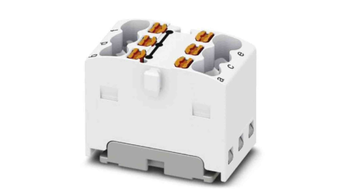 Blocco di distribuzione, Phoenix Contact, 6 vie 17.5A, 450 V