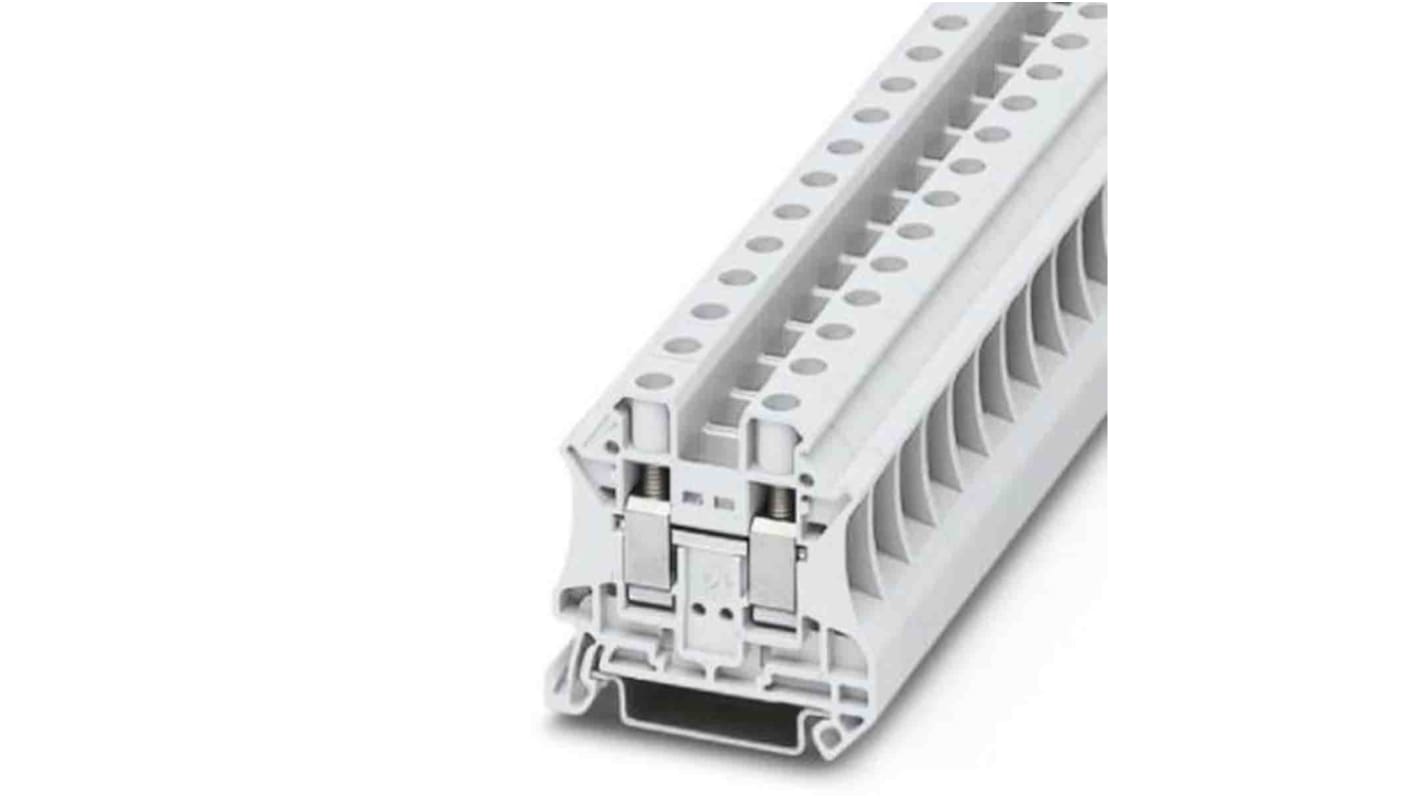 Phoenix Contact 3046317 UT 10 Series White, 0.5 → 16mm², Screw Termination, ATEX, IECEx