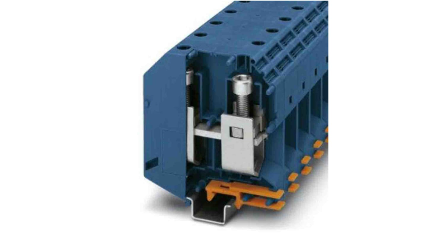 Phoenix Contact 3010123 UKH 150 Series Blue, 35 → 150mm², Screw Termination, ATEX, IECEx