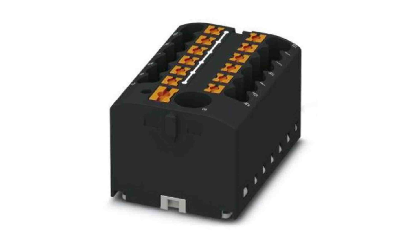 Phoenix Contact Distribution Block, 13 Way, 4mm², 24A, 450 V, Black