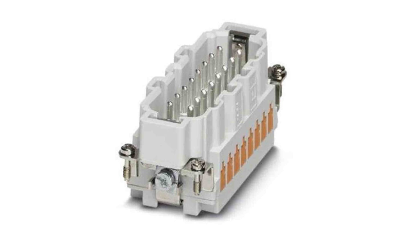 Phoenix Contact Heavy Duty Power Connector Insert, 16A, Male, HC Series, 16 Contacts