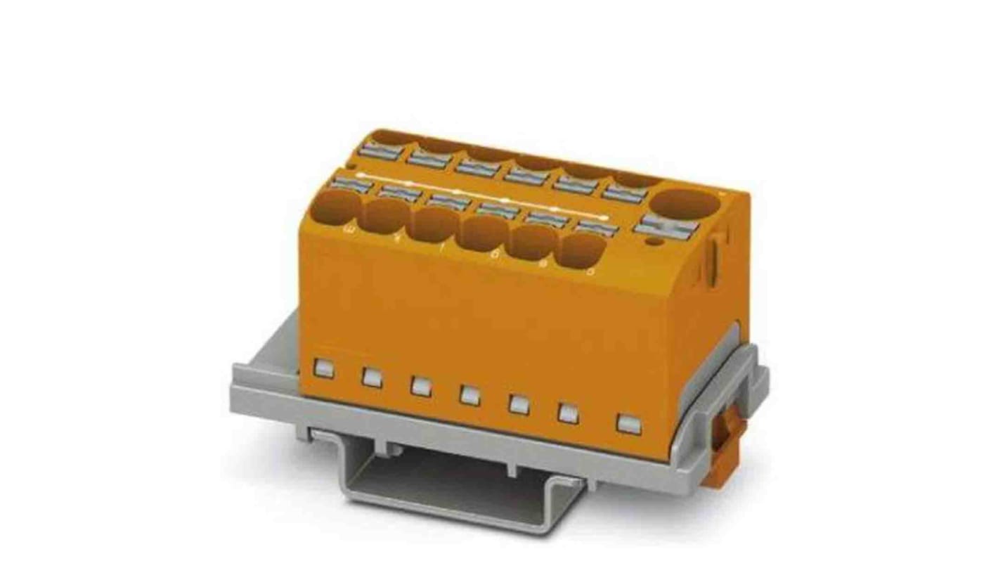Phoenix Contact Distribution Block, 13 Way, 0.2 → 6mm², 32A, 800 V, Orange