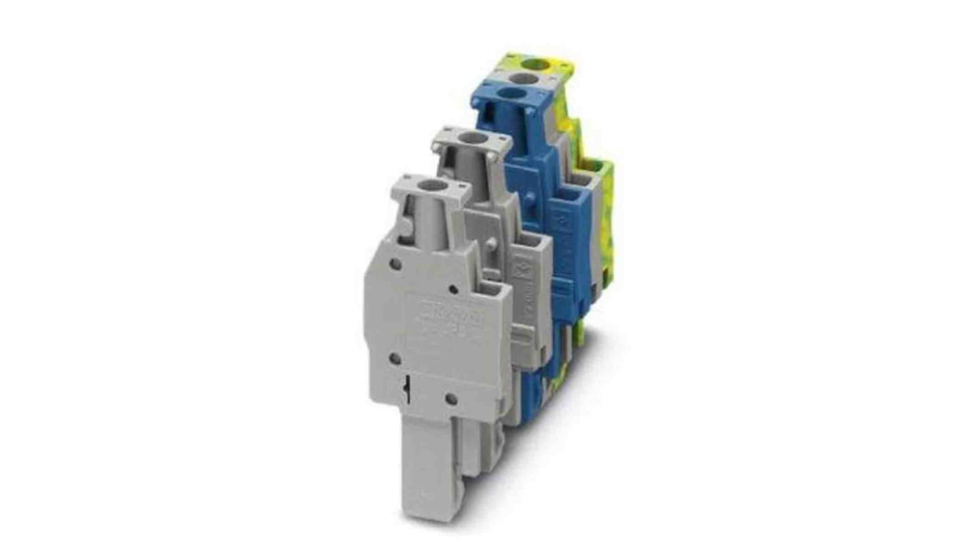 Phoenix Contact, 5.2mm Pitch, Combi Pluggable Solutions, 1 Way, Pluggable Terminal Block, Plug, DIN Rail, Screw