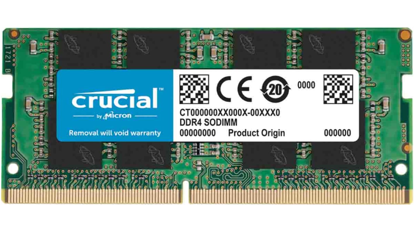Crucial 笔记本内存, 4 GB, DDR4, 2666MHz, SODIMM插槽