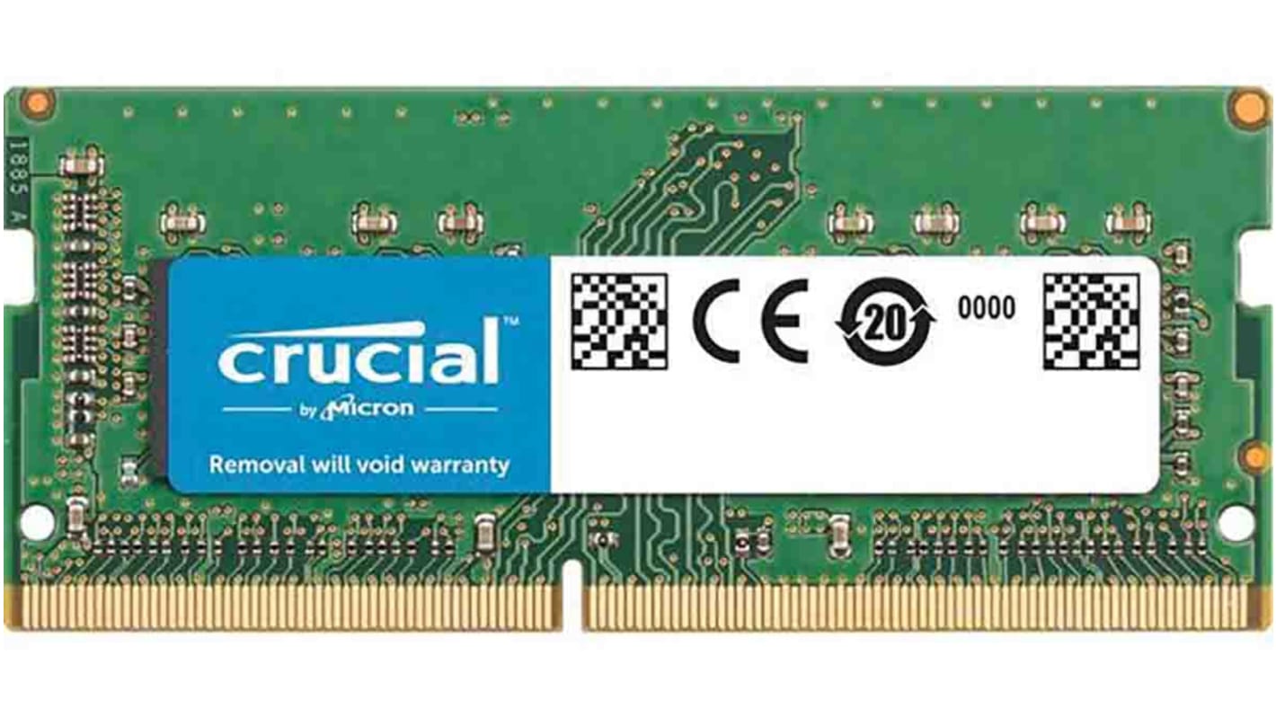 Crucial 笔记本内存, 8 GB, DDR4, 2666MHz, SODIMM插槽