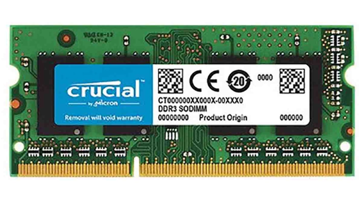 Crucial 8 GB DDR3 Laptop RAM, 1866MHz, SODIMM, 1.35, 1.5V