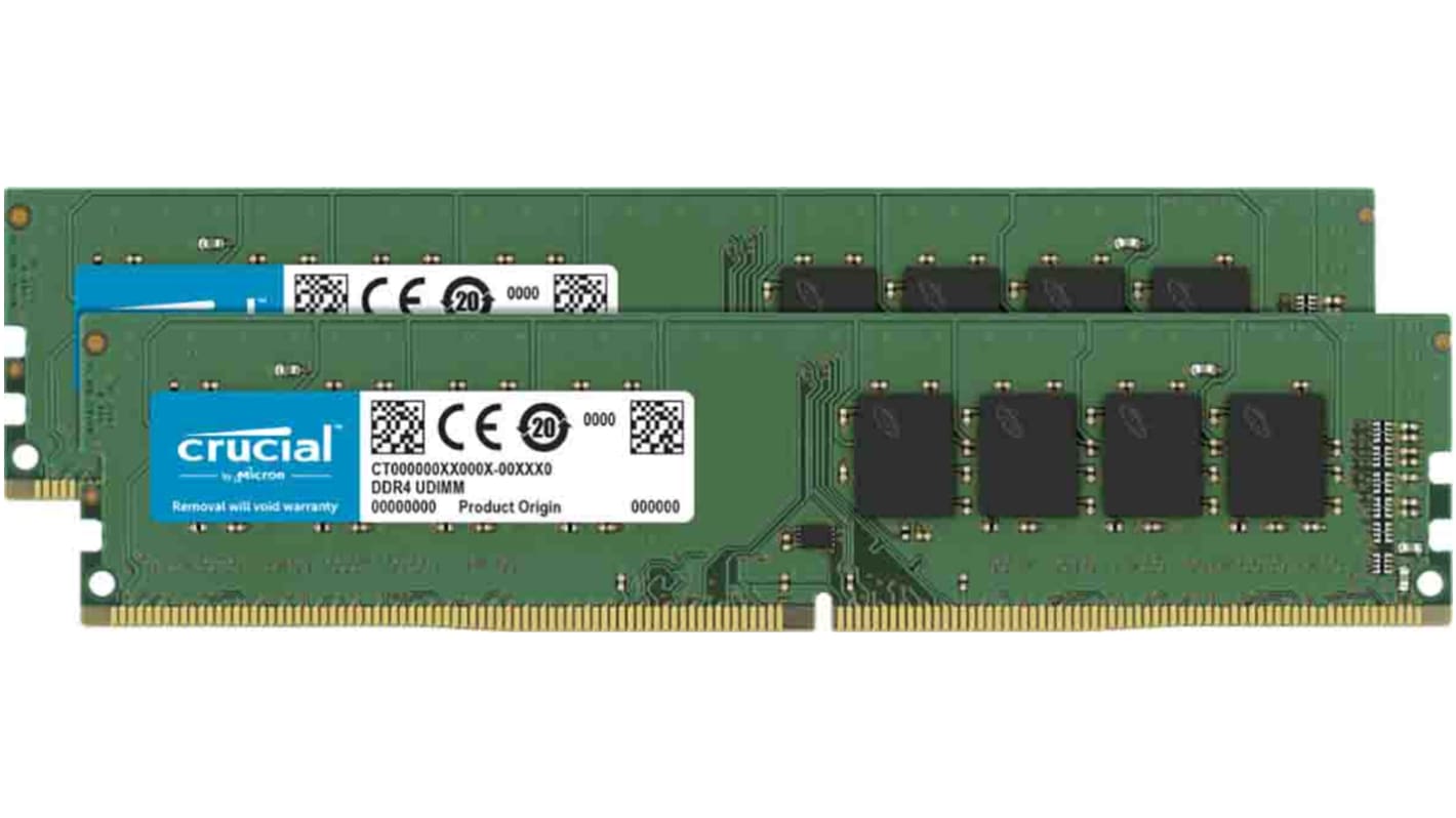 Crucial 8 GB DDR4 Desktop RAM, 3200MHz, UDIMM, 1.2V