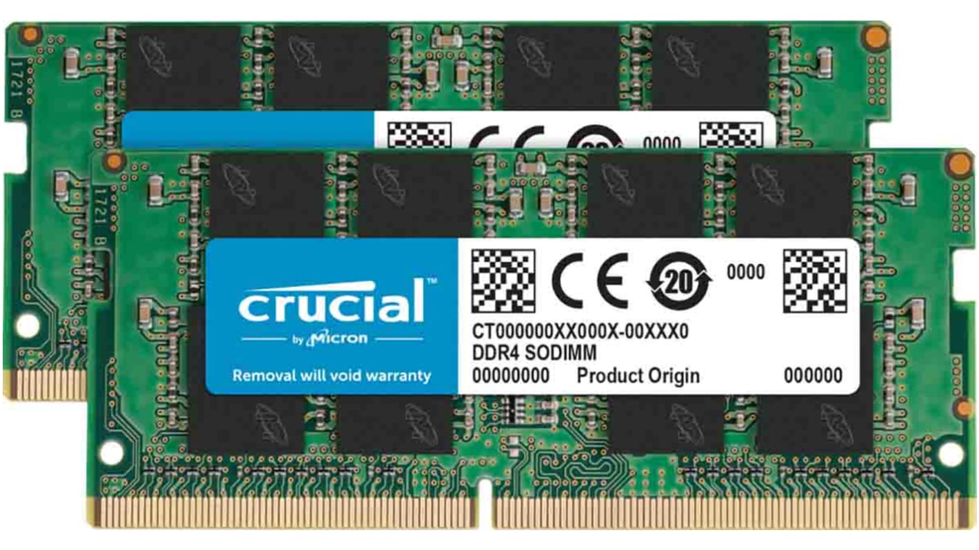 Crucial 笔记本内存, 8 GB, DDR4, 2666MHz, SODIMM插槽
