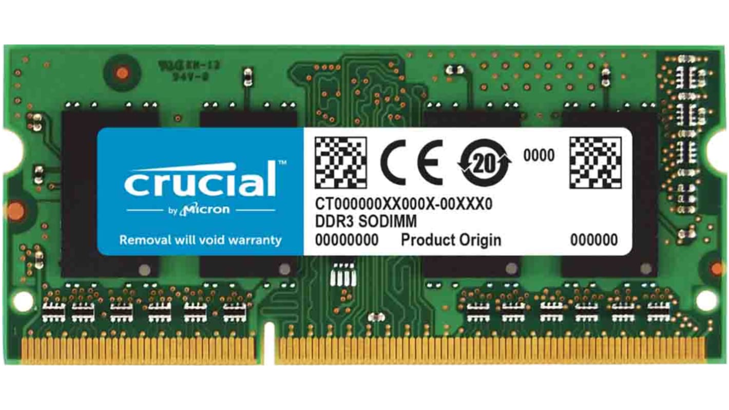 Crucial 笔记本内存, 4 GB, DDR4, 2666MHz, SODIMM插槽