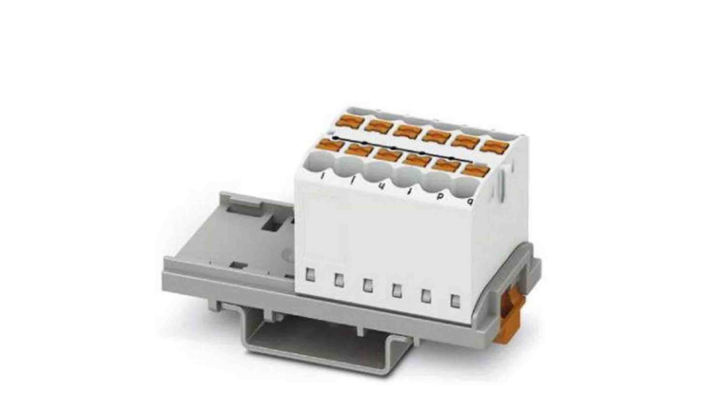 Phoenix Contact Einsteck Verteilerblock 12-polig , 12 AWG, 24A / 690 V, 4mm², Polyamid, IP20