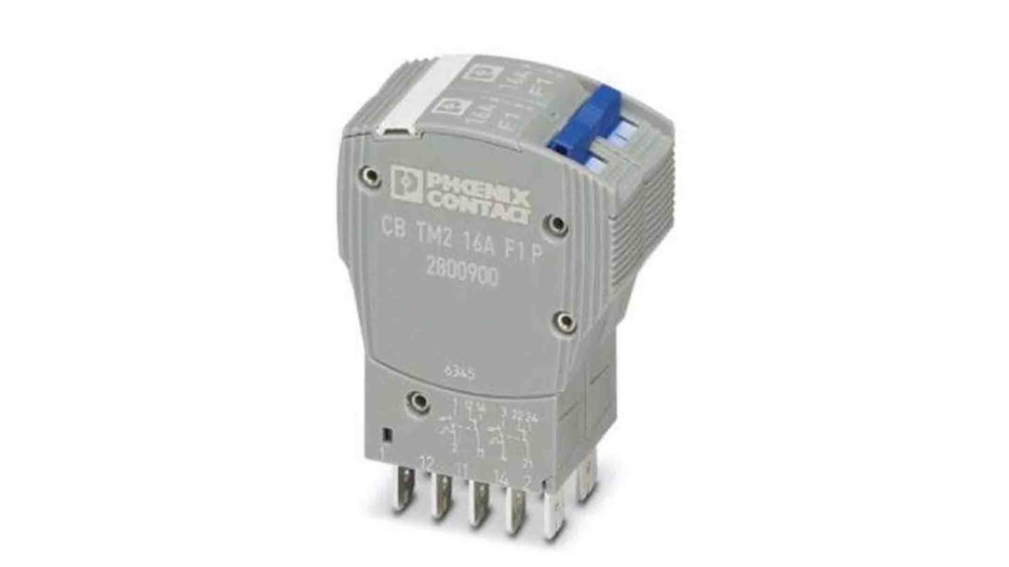 Phoenix Contact Trabtech Thermal Circuit Breaker - CB TM2 2 Pole 80V dc Voltage Rating, 16A Current Rating