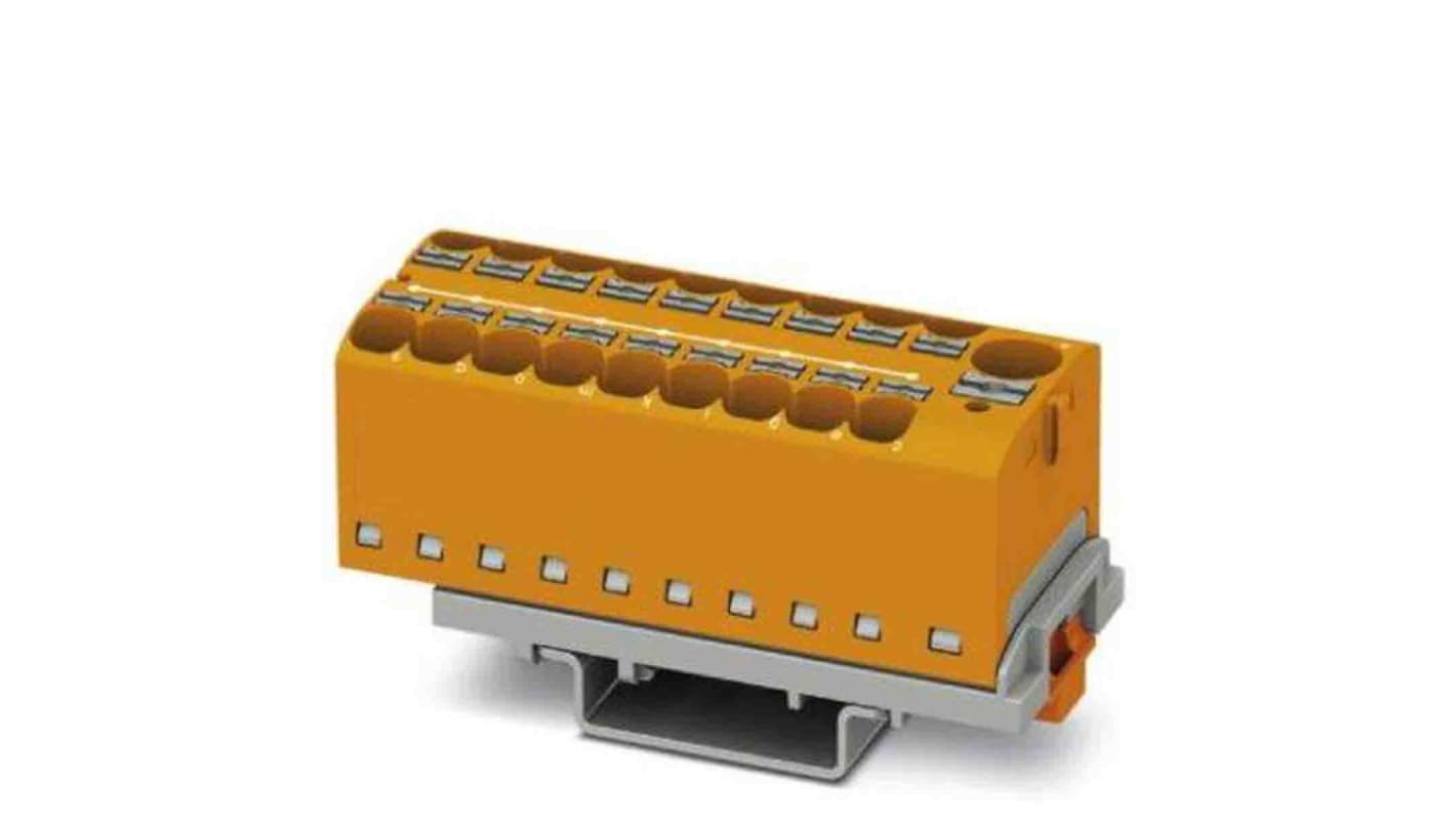 Phoenix Contact Distribution Block, 19 Way, 0.2 → 6mm², 32A, 800 V, Orange