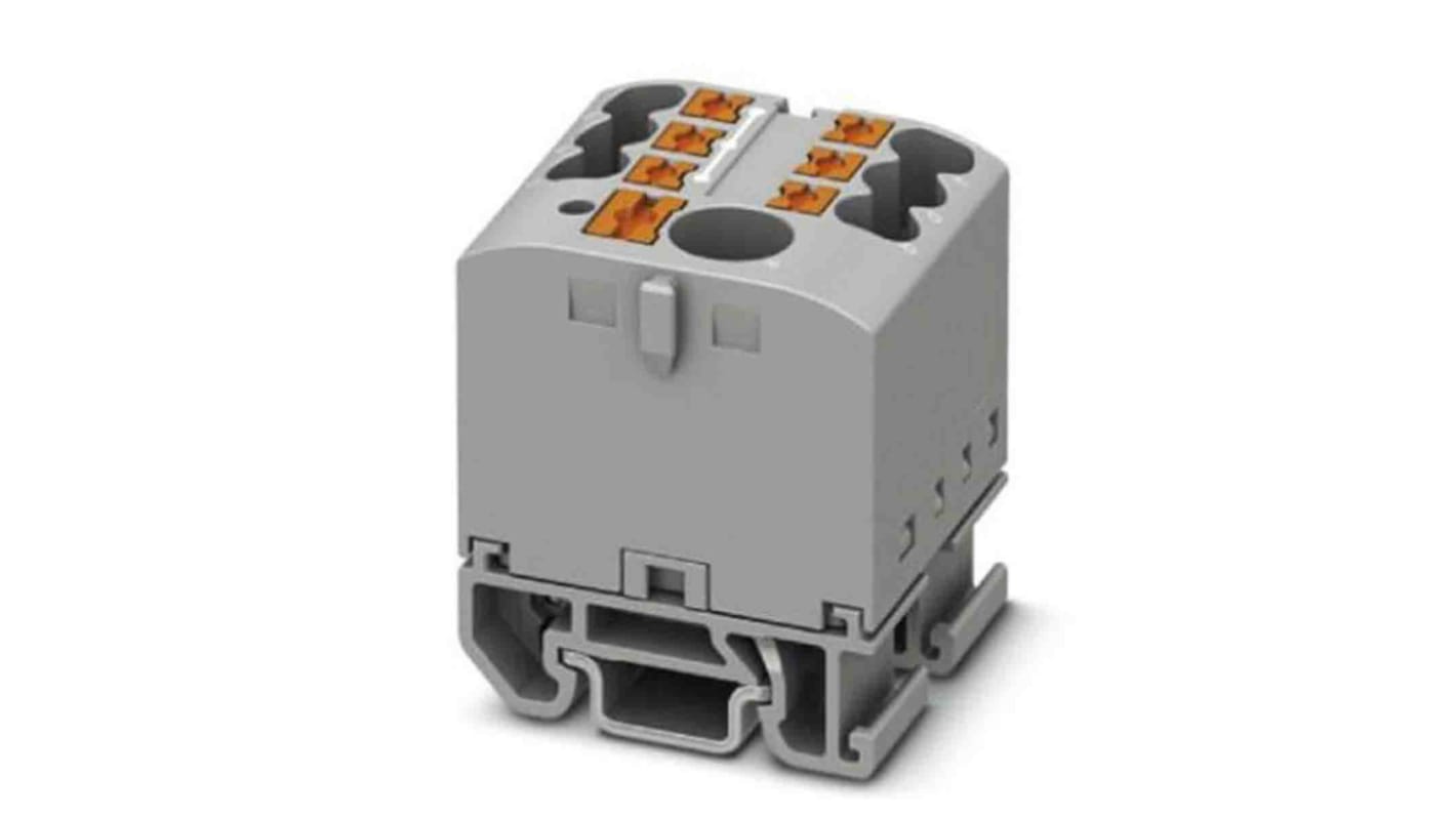 Phoenix Contact Distribution Block, 7 Way, 4mm², 24A, 690 V, Grey