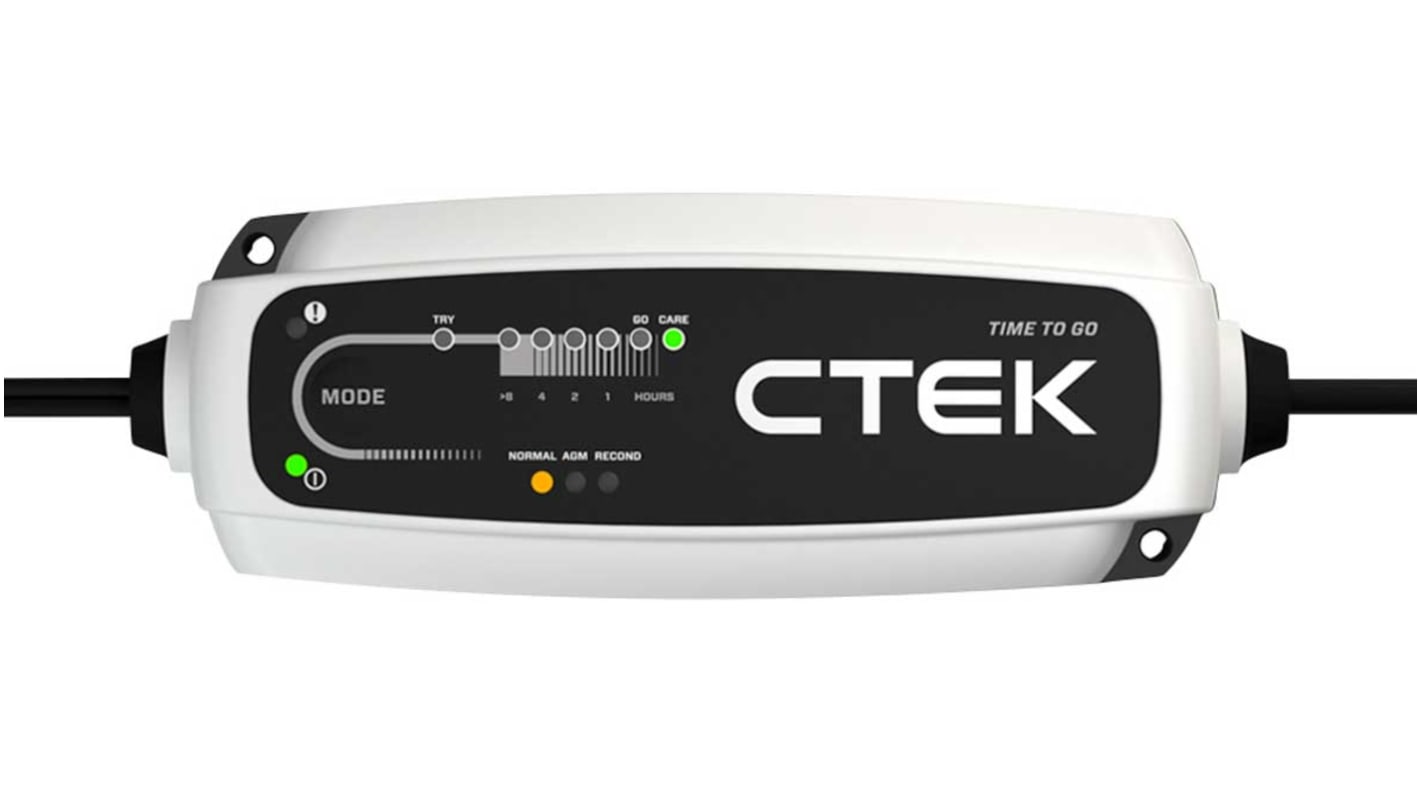 CTEK CT5 TIME TO GO Battery Charger For Lead Acid 12 V 14.55V 5A with UK plug