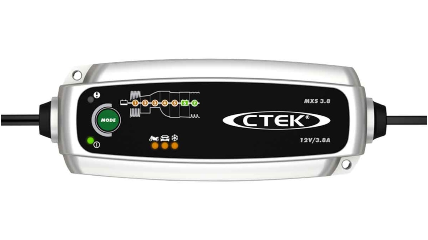 CTEK MXS 3.8 Battery Charger For Lead Acid 12 V 14.4V 3.8A with UK plug