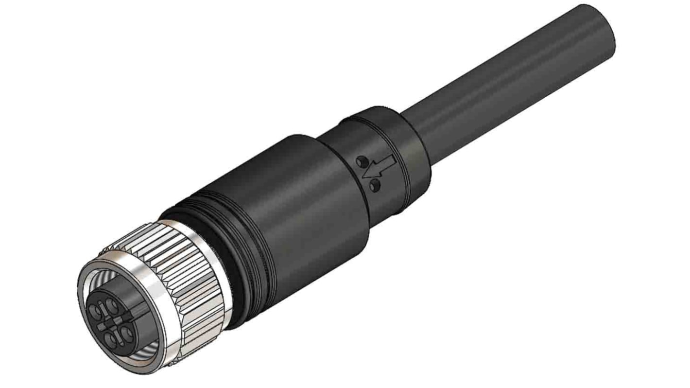 RS PRO 4 way M12 to Unterminated Cable