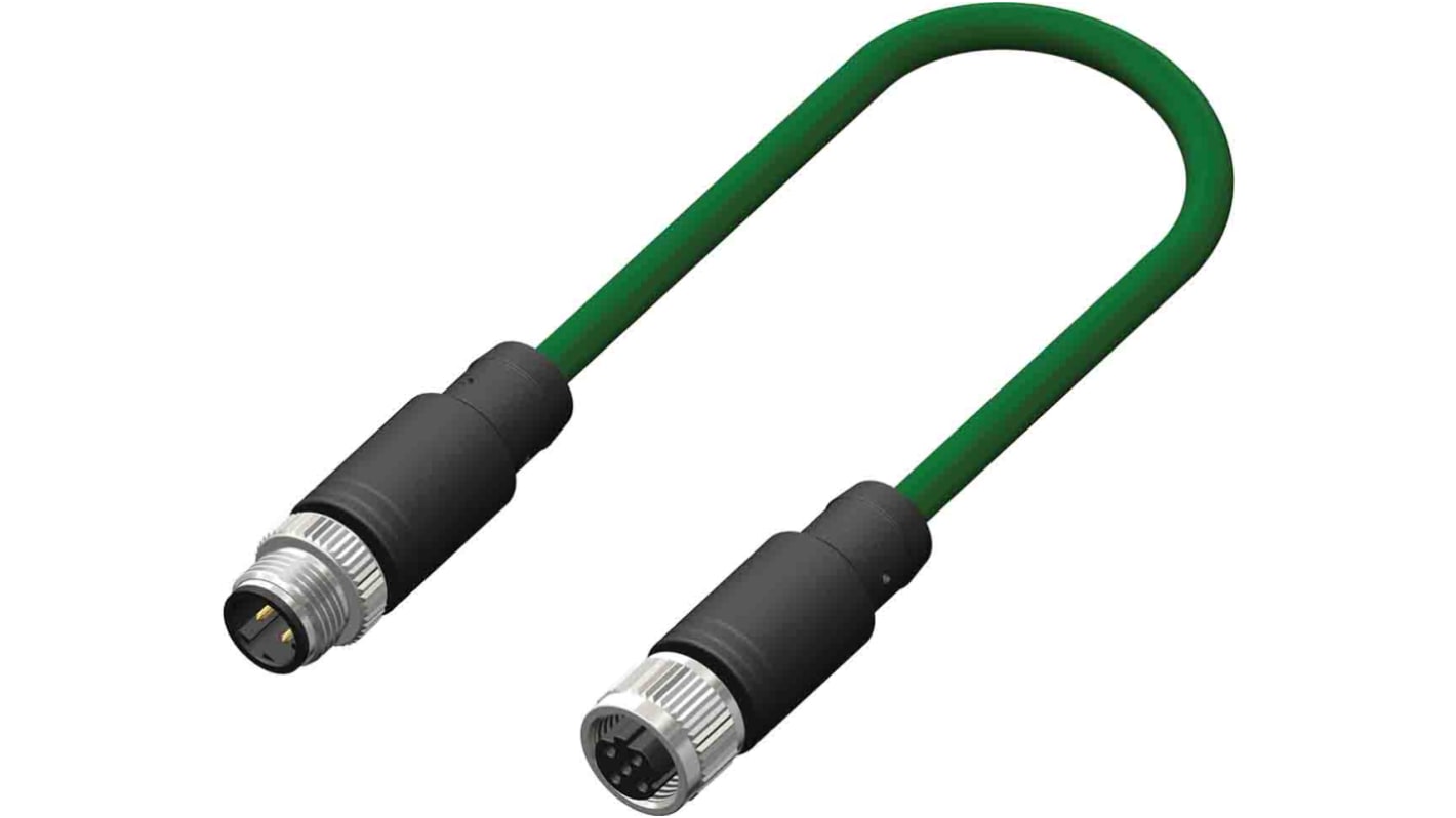 Kabel a konektor, A: Rovný samice M12, B: Rovný samec M12 RS PRO