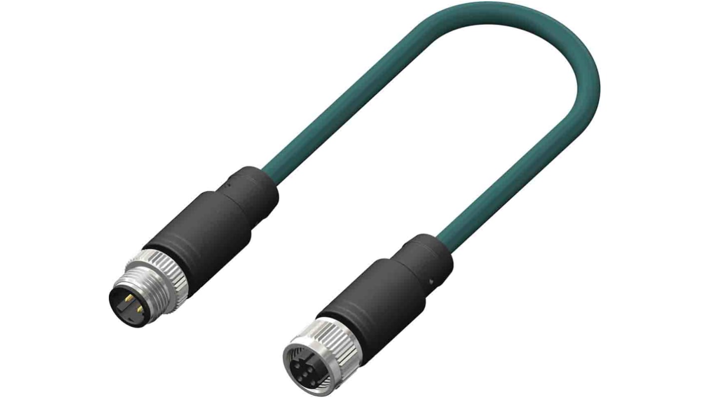 RS PRO konfektioniertes Sensorkabel 4-adrig, Buchse gerade / M12 Stecker gerade, Länge 10m