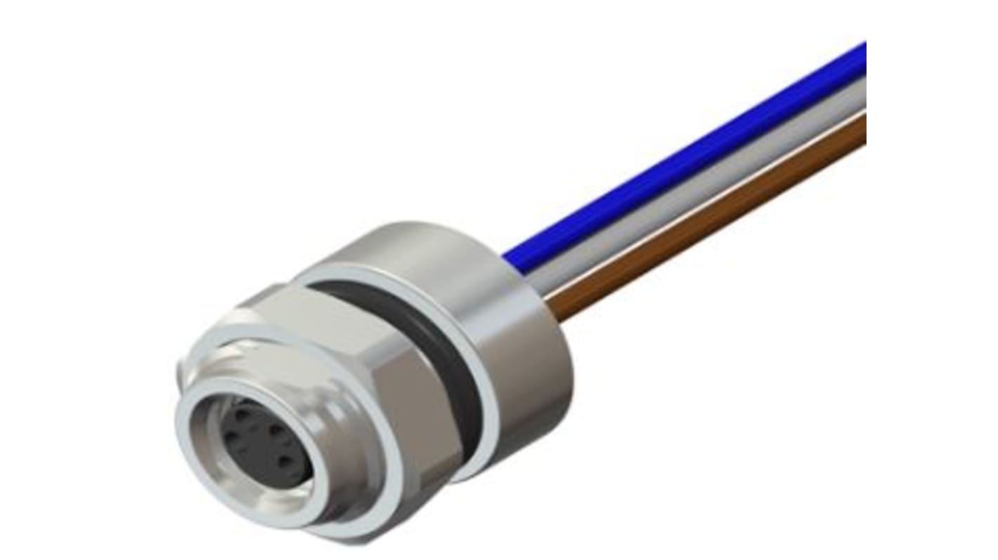 RS PRO Female M8 to Free End Sensor Actuator Cable, 500mm
