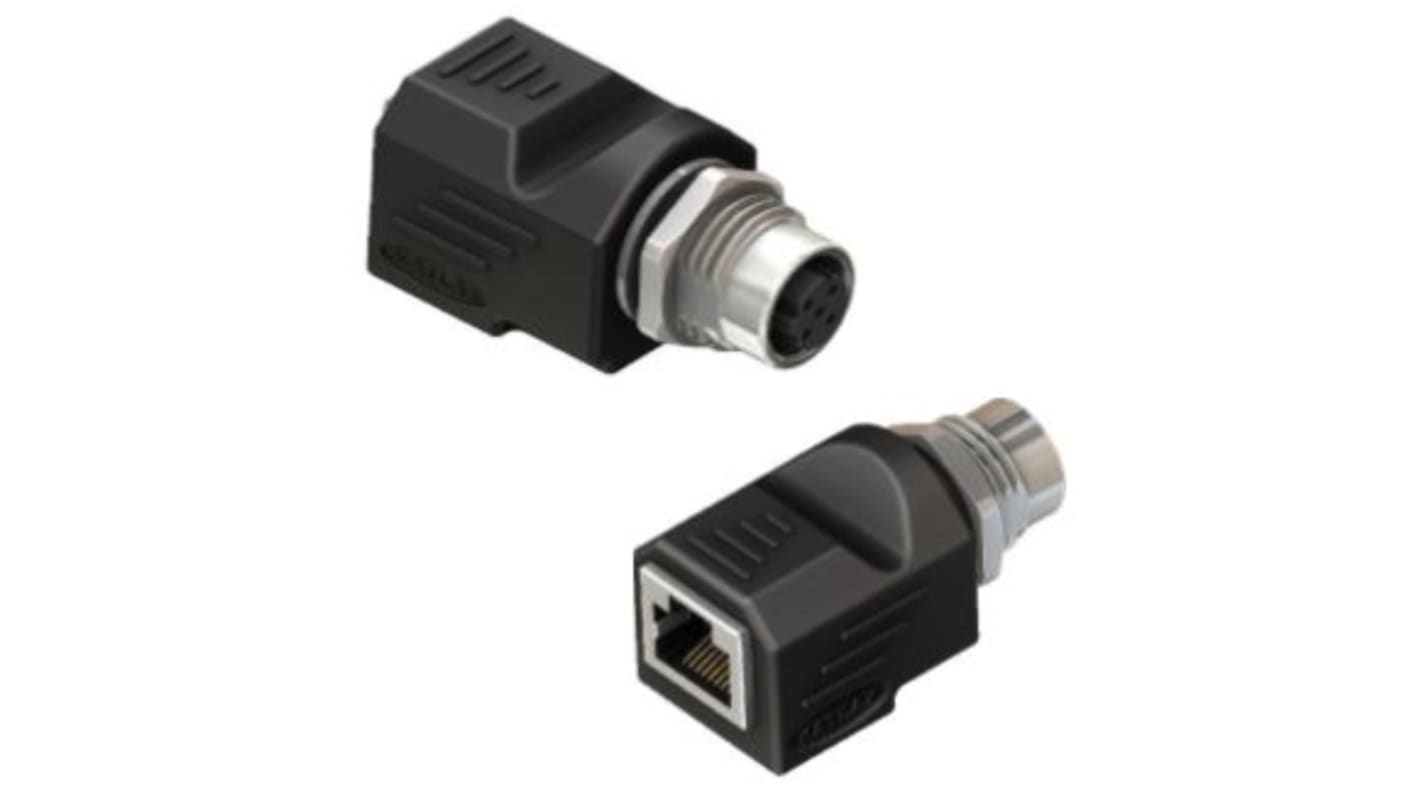 RS PRO Rundsteckverbinder Adapter, M12, 1-polig, Buchse, 1.5A, RJ45-Buchse, 1-polig / Buchse