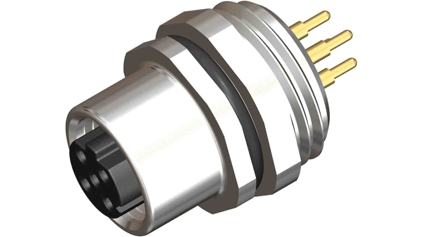 RS PRO Circular Connector, 4 Contacts, Front Mount, M12 Connector, Socket, Female, IP67