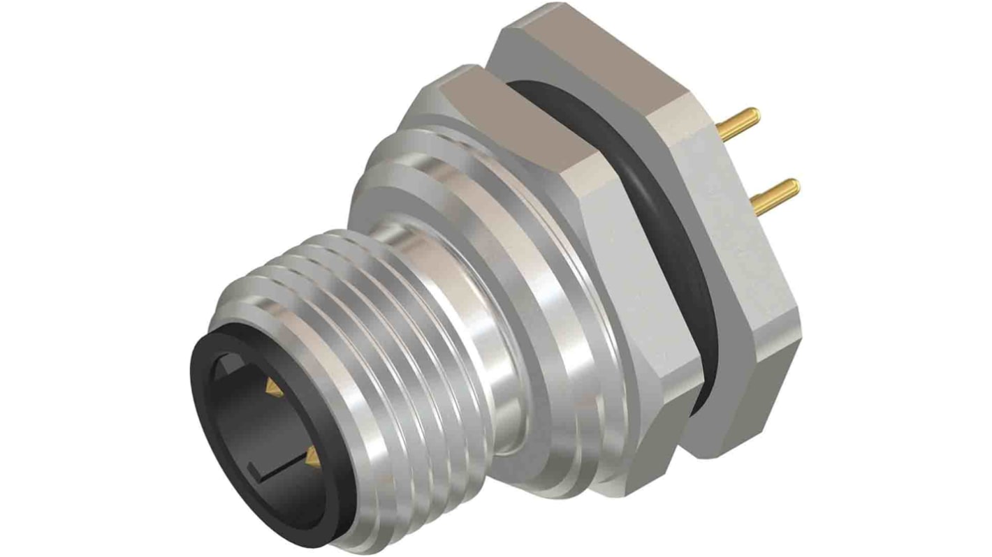 RS PRO Circular Connector, 4 Contacts, Rear Mount, M12 Connector, Plug, Male, IP67