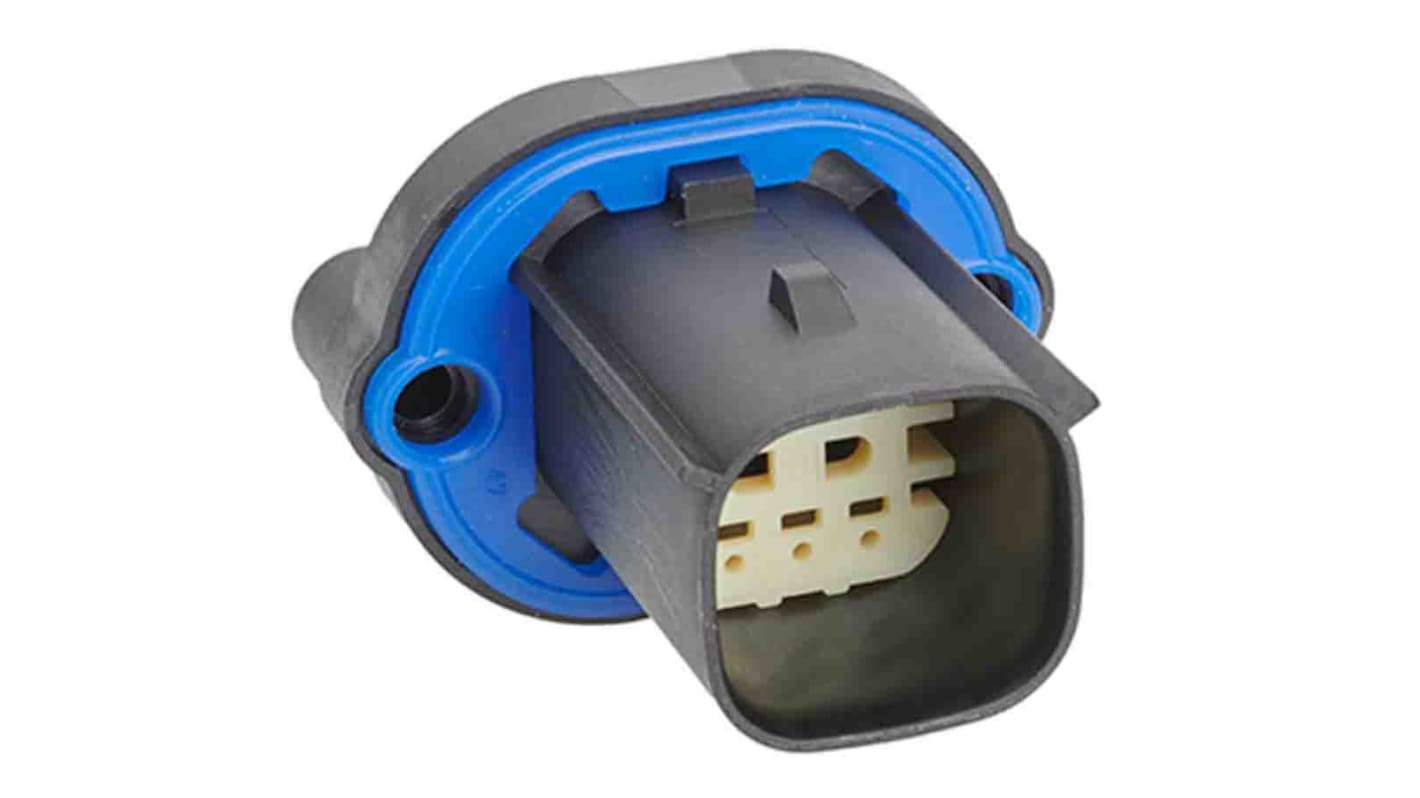 Molex, MX150 Connector Housing Plug Panel Mount 6 Way, Crimp Termination 1480286001