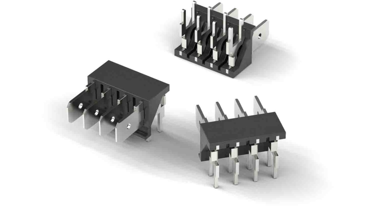 Wurth Elektronik 4p单排排针 直角, 7.62mm间距, WR-FAST系列