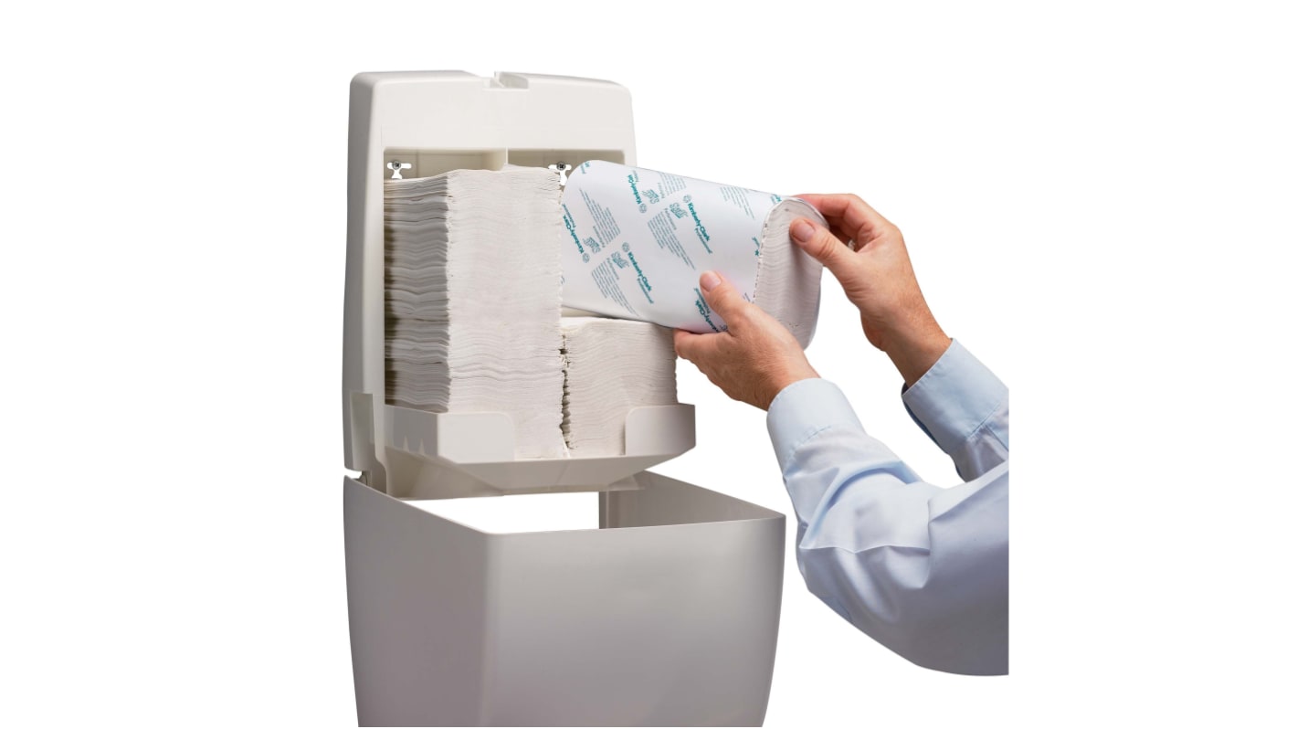 Kimberly Clark Plastic White Wall Mounting Paper Towel Dispenser, 253mm x 412mm x 292mm